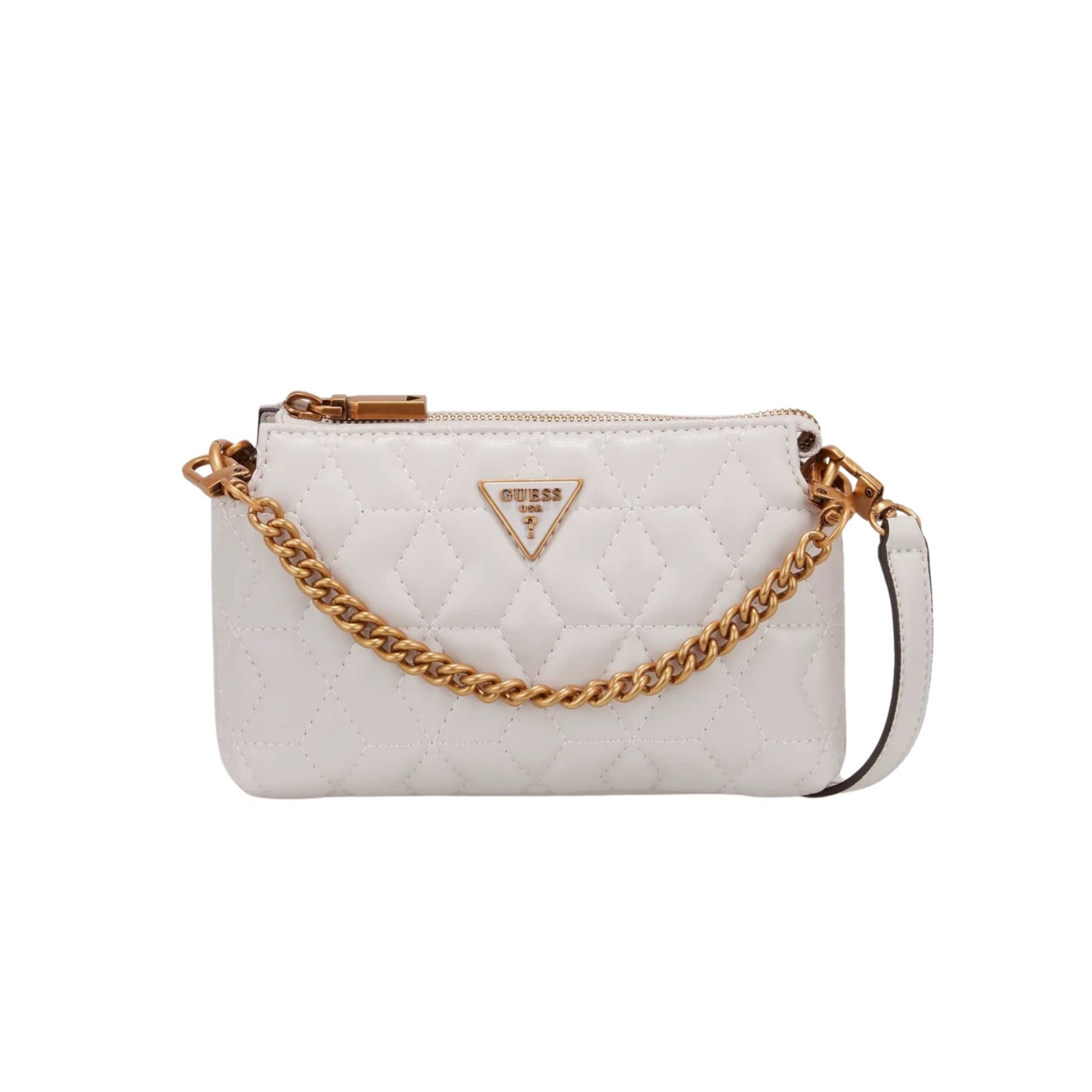 Guess, Elenia, Mini, Geantă textilă crossbody, Piatră, QB867772, Pentru femei - Olmarkt