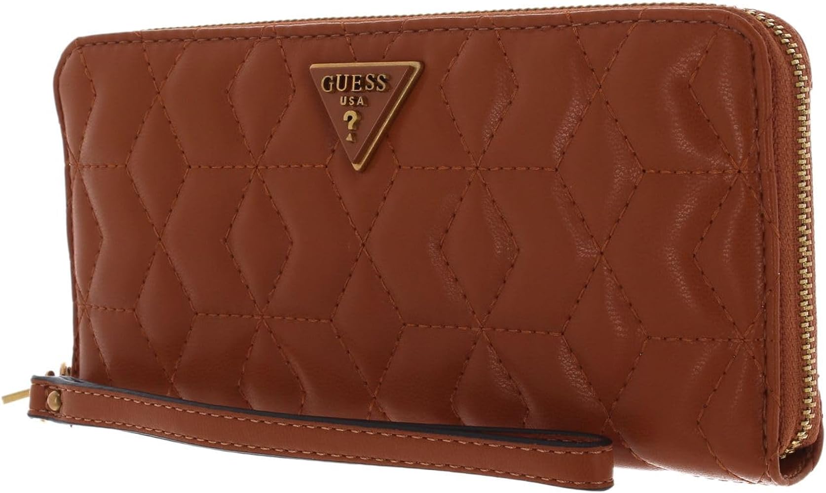 Guess, Elenia, Portofel textil, SLG Fermoar mare, Coniac, Pentru femei - Olmarkt