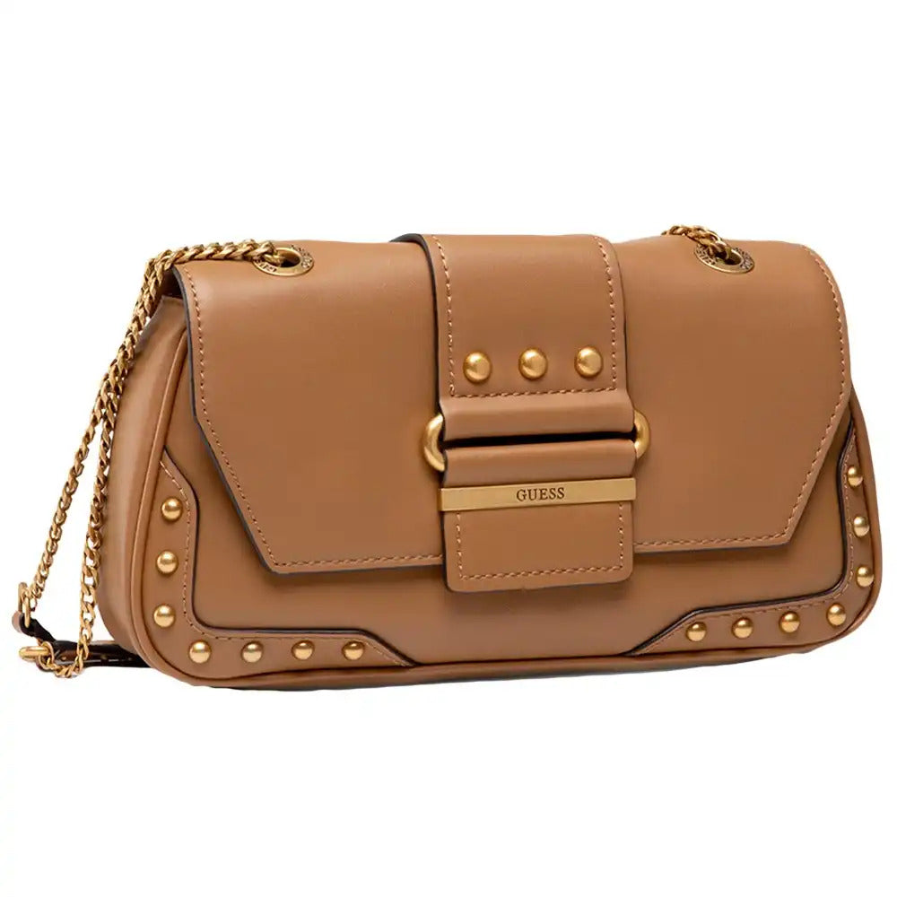Guess, Greta, Poliuretan, Geantă textilă crossbody, Coniac, hwvb81 29210, 16 x 29 x 5,3 cm, Pentru femei - Olmarkt