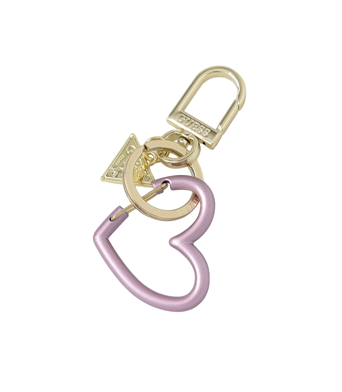 Guess, Guess, Formă de inimă, Breloc de metal, RW7424, Violet - Olmarkt
