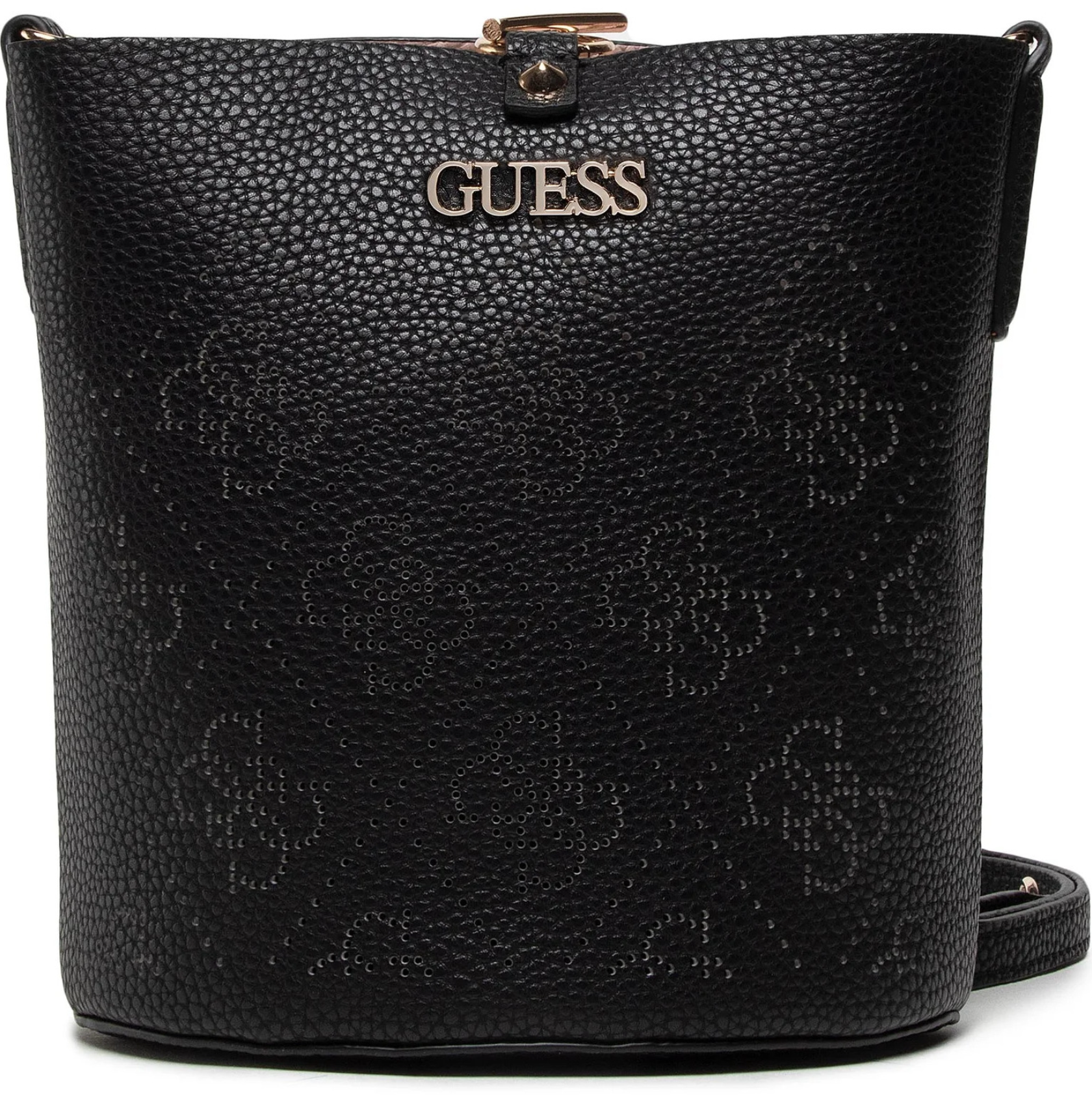 Guess, Amara, Poliester, Geantă de mână textilă, Logo 4G, Negru, HWSG8493010, 22 x 20,5 x 14 cm - Olmarkt