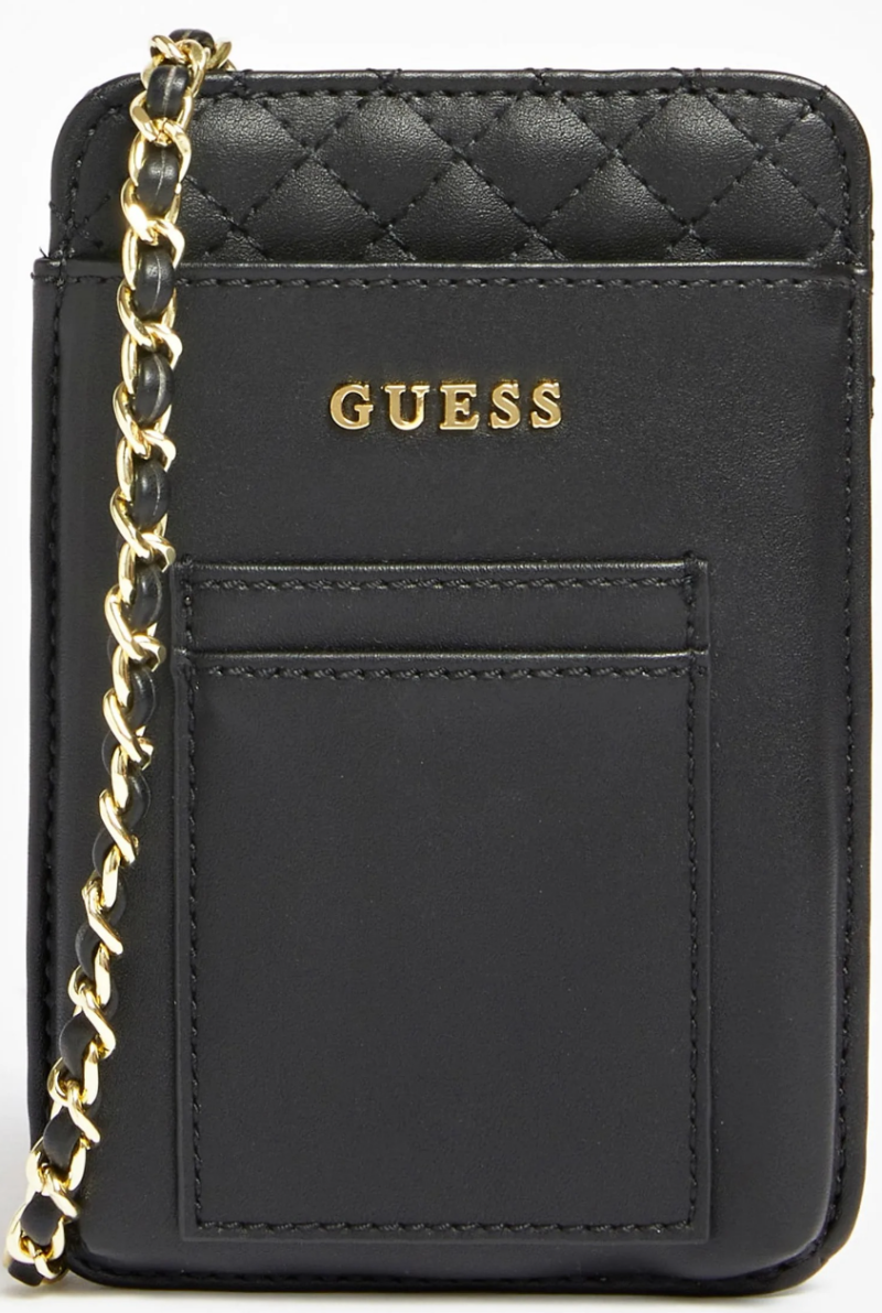 Guess, Guess, Poliuretan, Geantă textilă, Telefon plic, Negru, PW1510P2301, Pentru femei, 16,5 x 3 x 11 cm - Olmarkt
