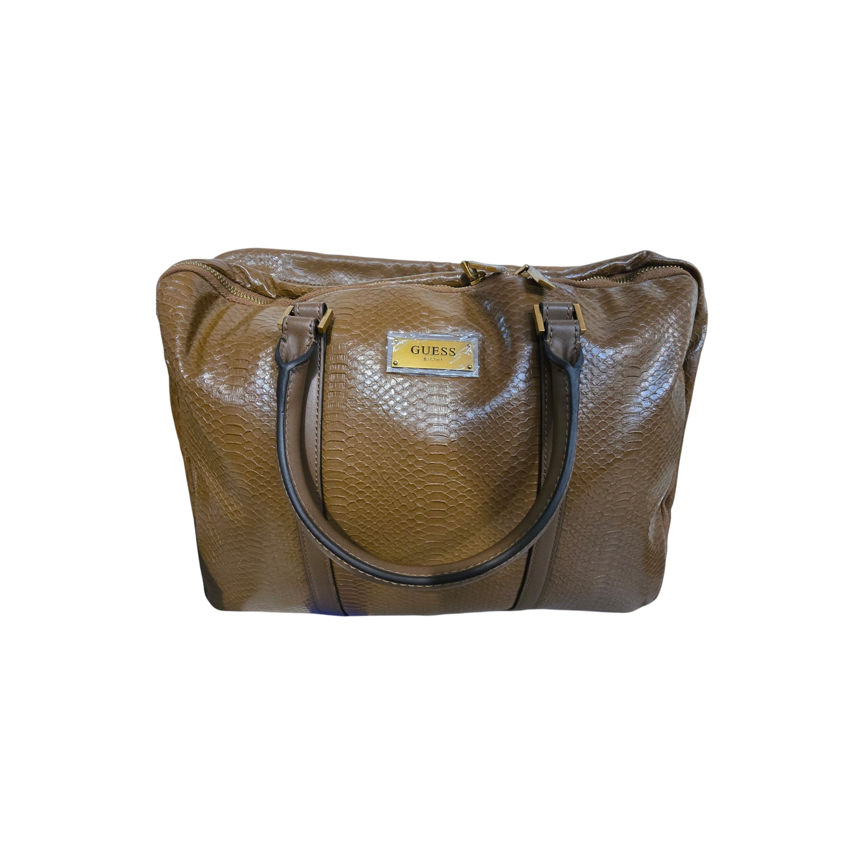Guess, Guess, Poliuretan, Geantă textilă, Compartiment pentru laptop, Maro, HMEVEN, Pentru bărbați, 28 x 38 x 10 cm - Olmarkt