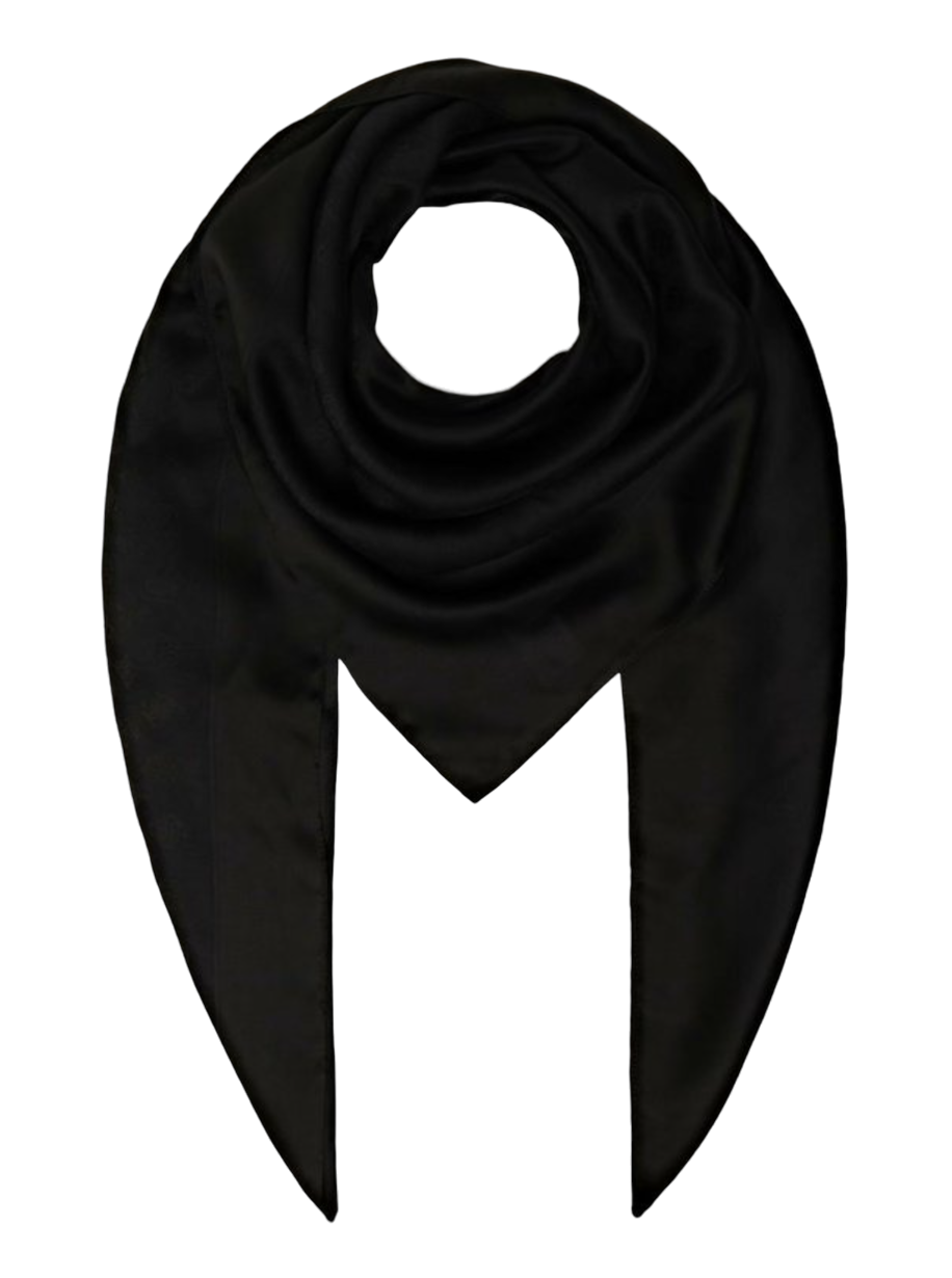Guess, Helaina Kefiah, Eșarfă textilă, Negru, Logo 4G, AW8850 POL03, 135 x 135 cm, Pentru femei - Olmarkt