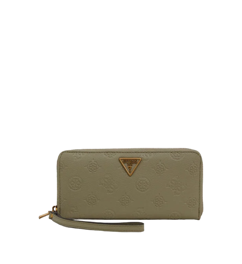 Guess, Helaina, Portofel textil, Închidere cu fermoar pe trei laturi, SWPB8403460SAG, Verde, Pentru femei - Olmarkt