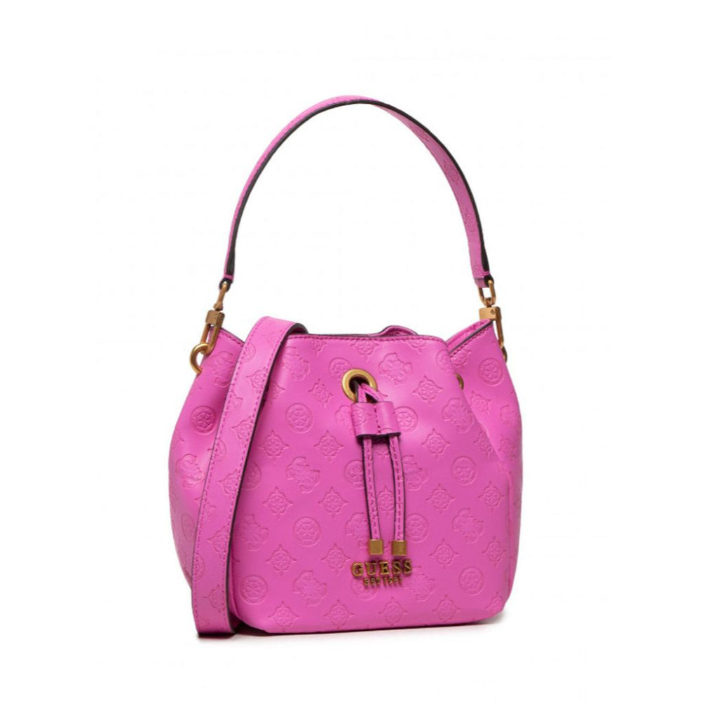 Guess, Zanelle, Piele sintetică, Geantă textilă, Trandafir viu, PA849201, Pentru femei, 20,5 x 16/27,5 x 13,5 cm - Olmarkt