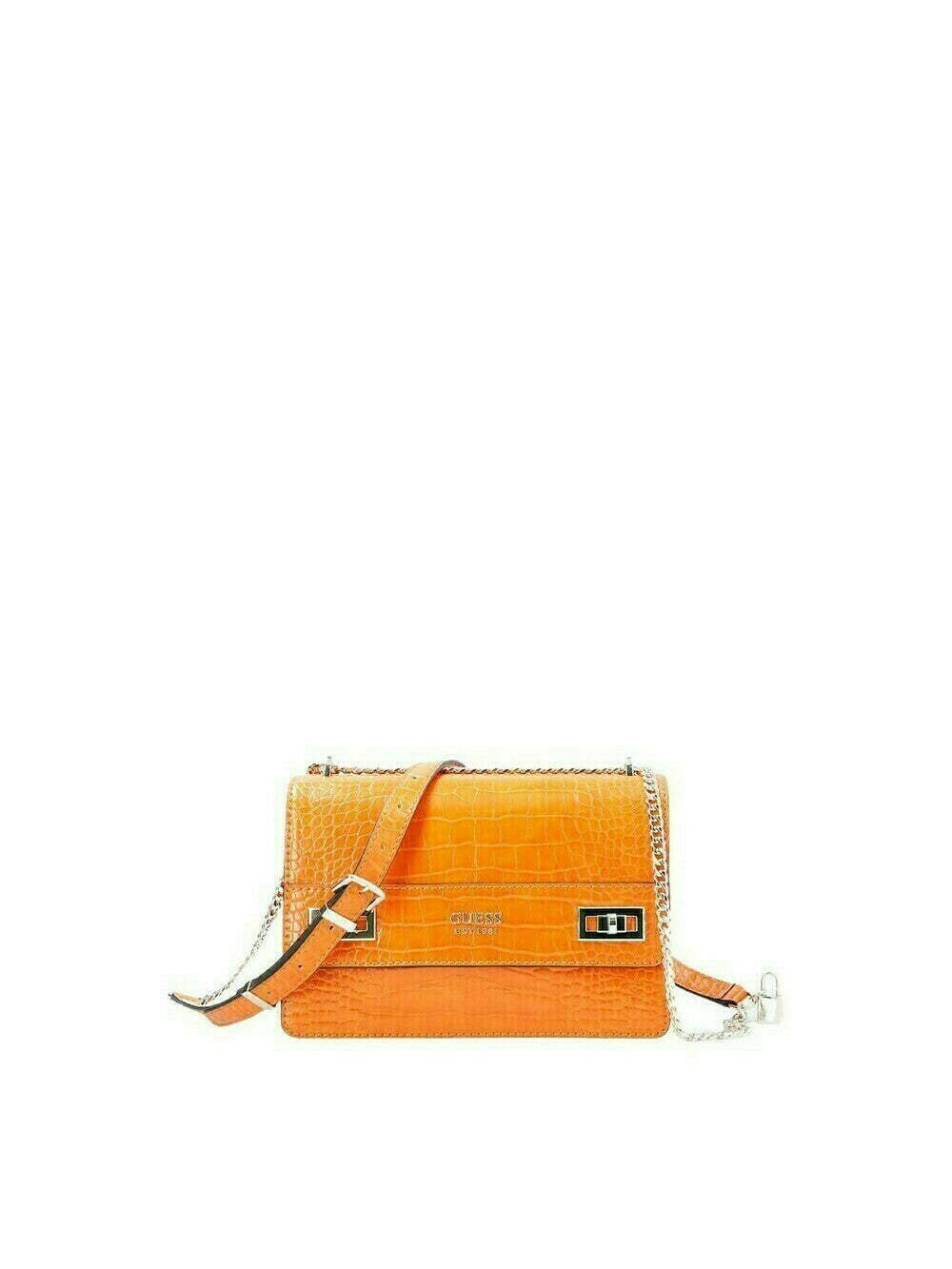 Guess, Katey, Clapetă Xbody convertibilă, Geantă textilă crossbody, Portocaliu, HWCG78 70210, 23,5 x 16 x 7,5 cm, Pentru femei - Olmarkt