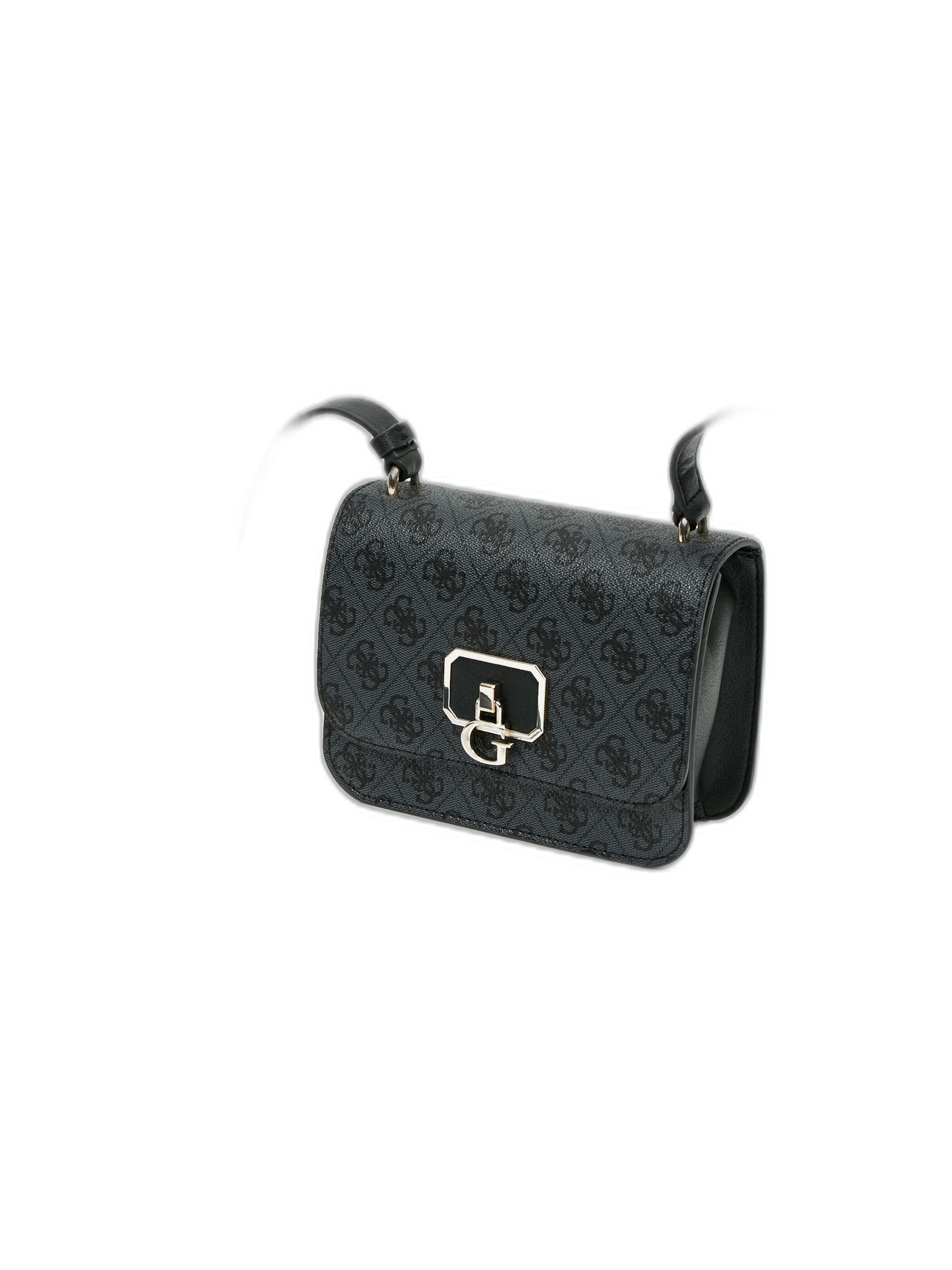 Guess, Coal, Geantă textilă crossbody, Negru, 79780, 18,5 x 14,5 x 7 cm, Pentru femei - Olmarkt
