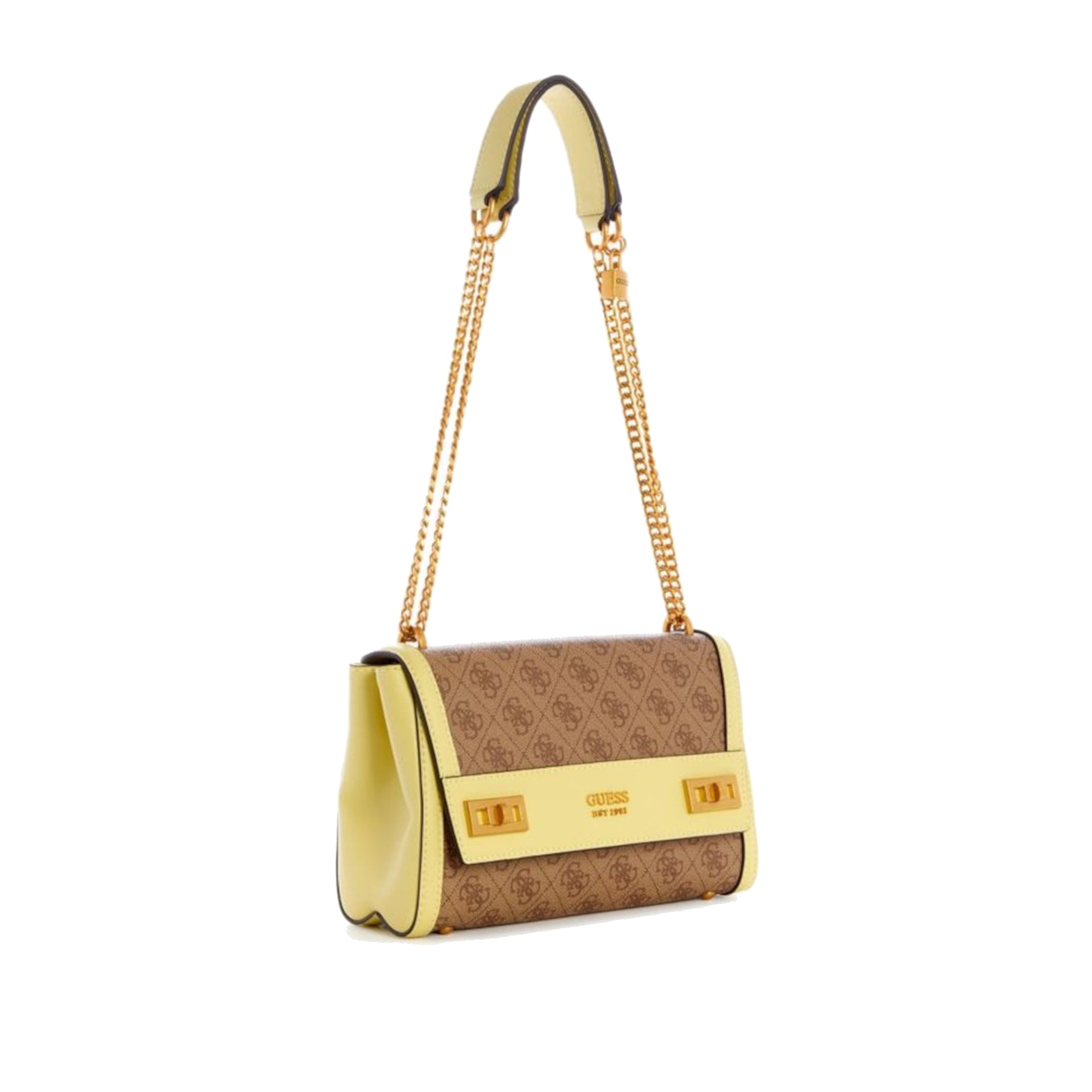 Guess, Scala, Geantă textilă, Geantă de umăr, Latte/Luminos, XA787019, Pentru femei - Olmarkt