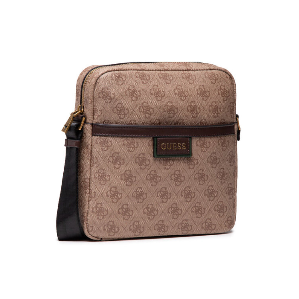 Guess, Vezzola, Suport de documente, Geantă textilă crossbody, Maro, Pentru femei - Olmarkt
