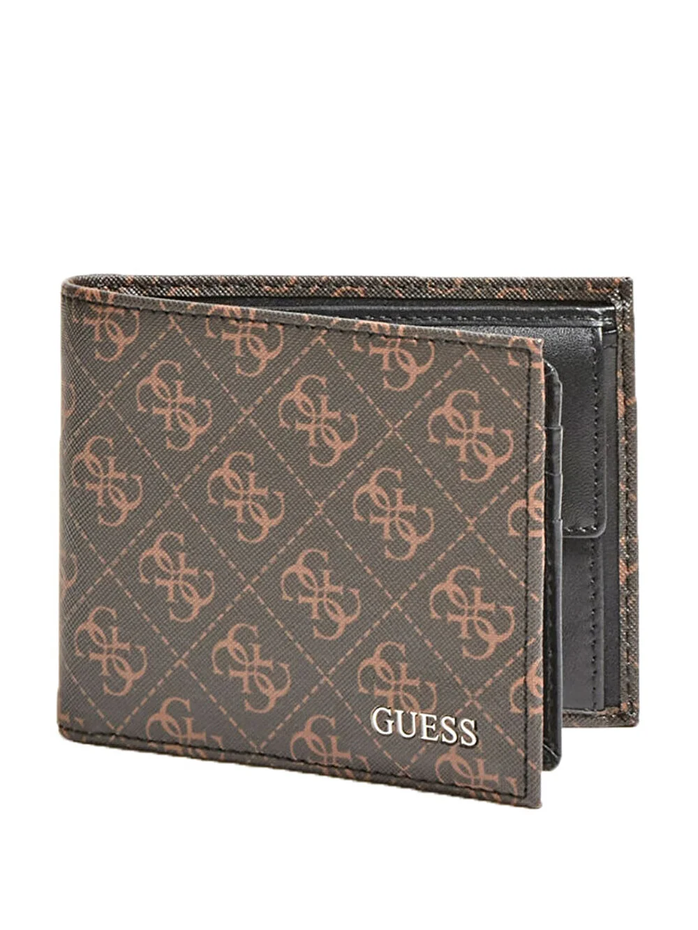 Guess, Vezzola, Portofel textil, Portofel, w/sf w/cp, Logo maro, Pentru bărbați - Olmarkt