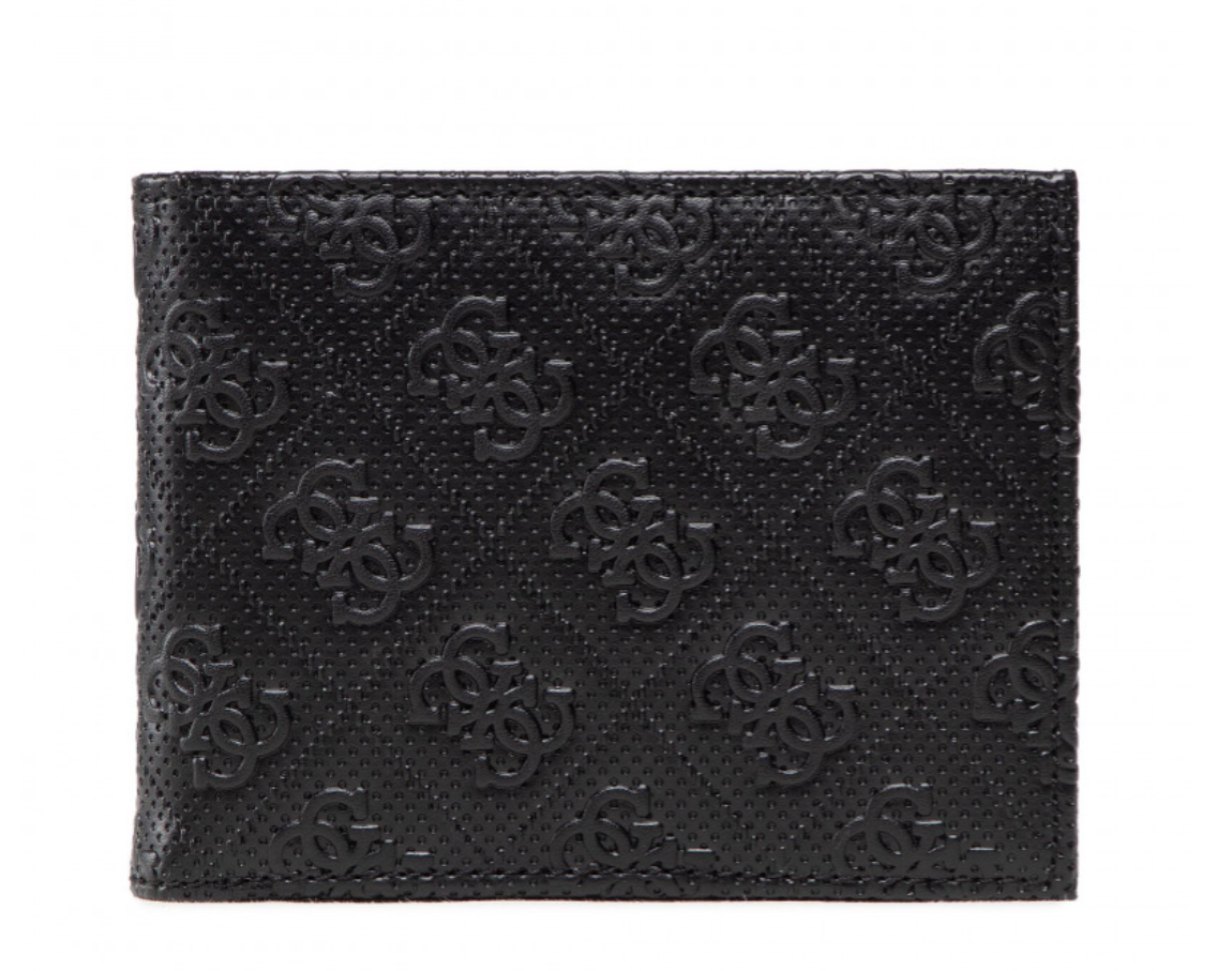 Guess, Vezzola, Portofel textil, Detaliu logo, SMESCHLEA20, Negru, Pentru bărbați - Olmarkt