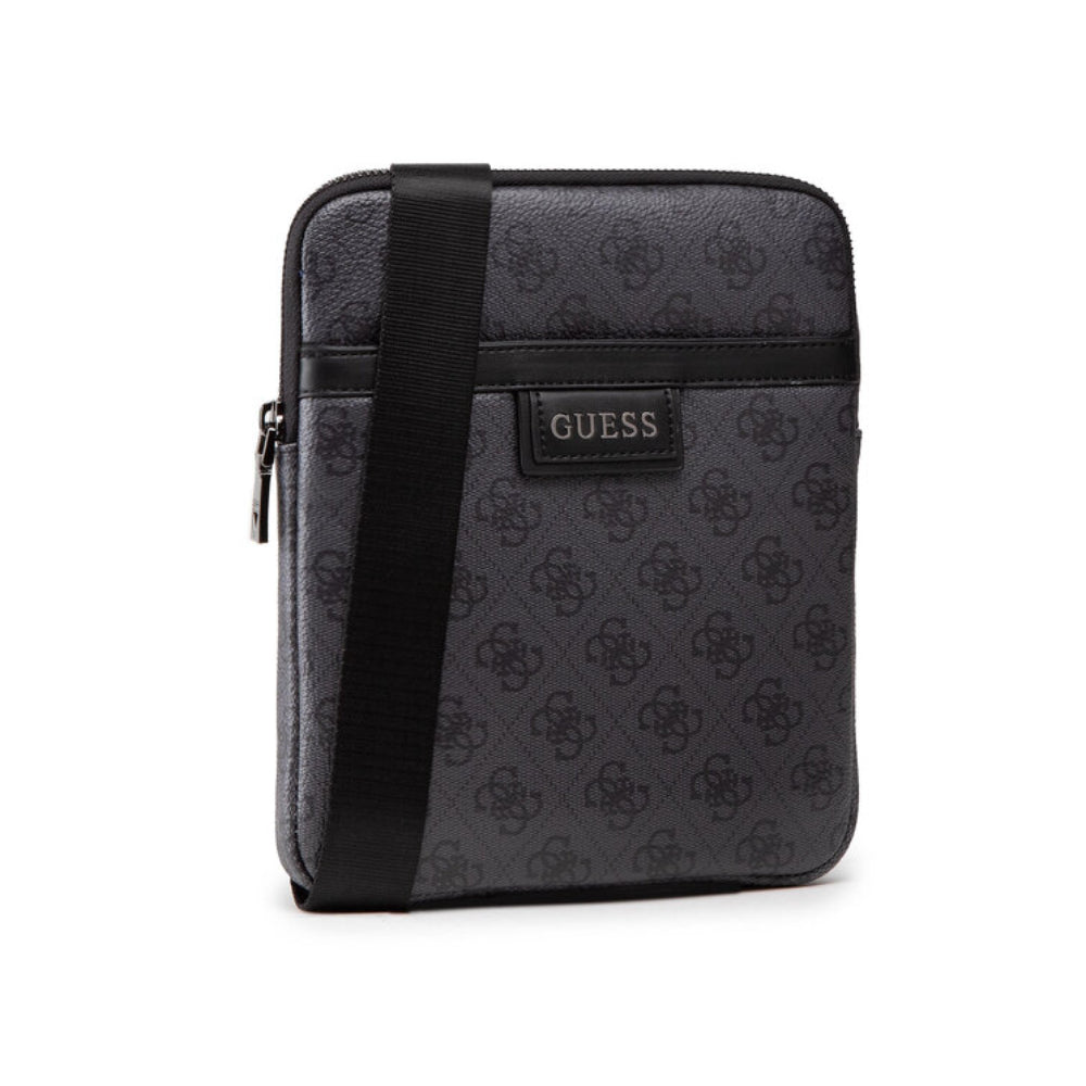 Guess, Vezzola, Geantă textilă crossbody, Negru, 19 x 24 x 2 cm, Pentru femei - Olmarkt