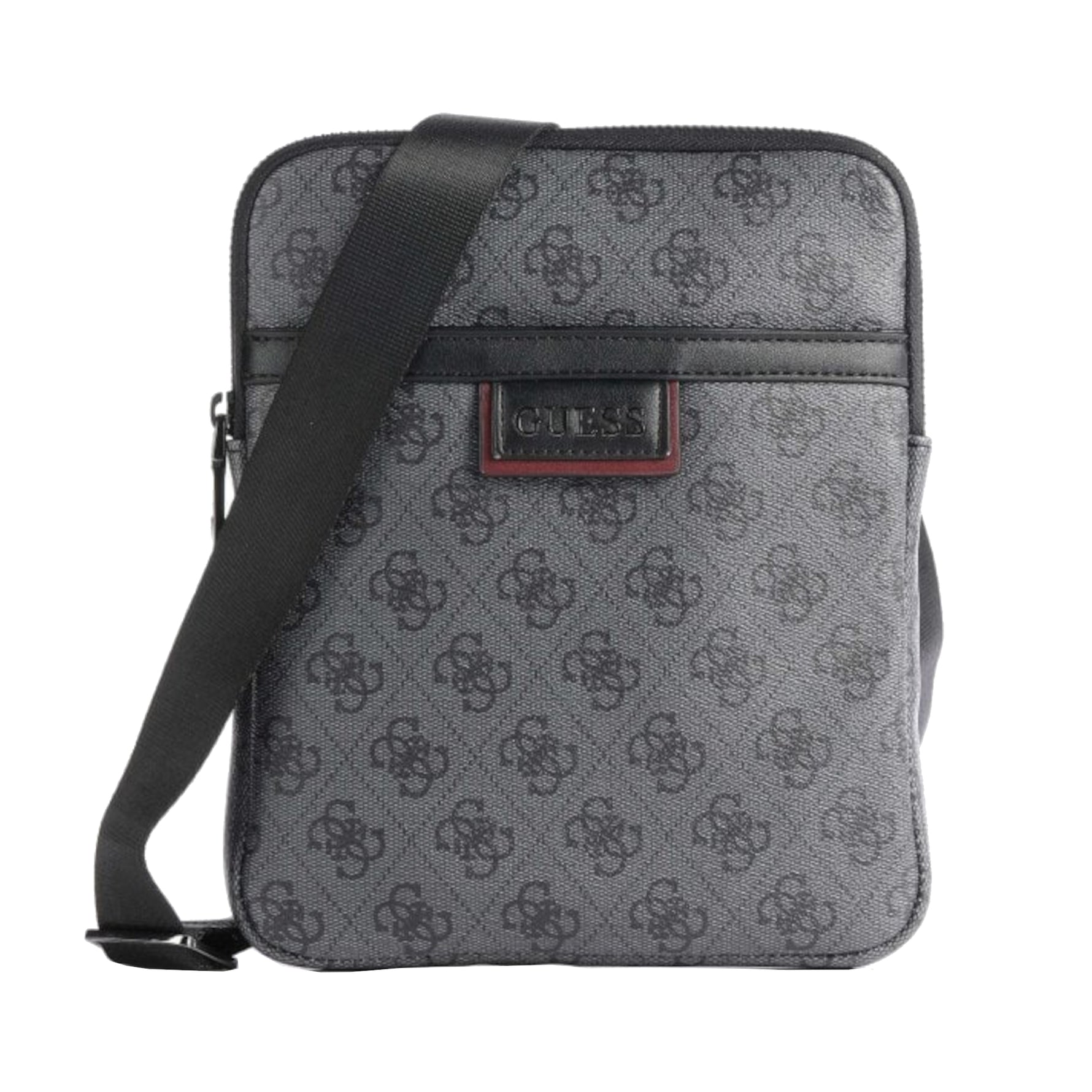Guess, Vezzola, Geantă textilă crossbody, Negru, HMVEZLP1123, 19 x 24 x 2 cm, Pentru femei - Olmarkt