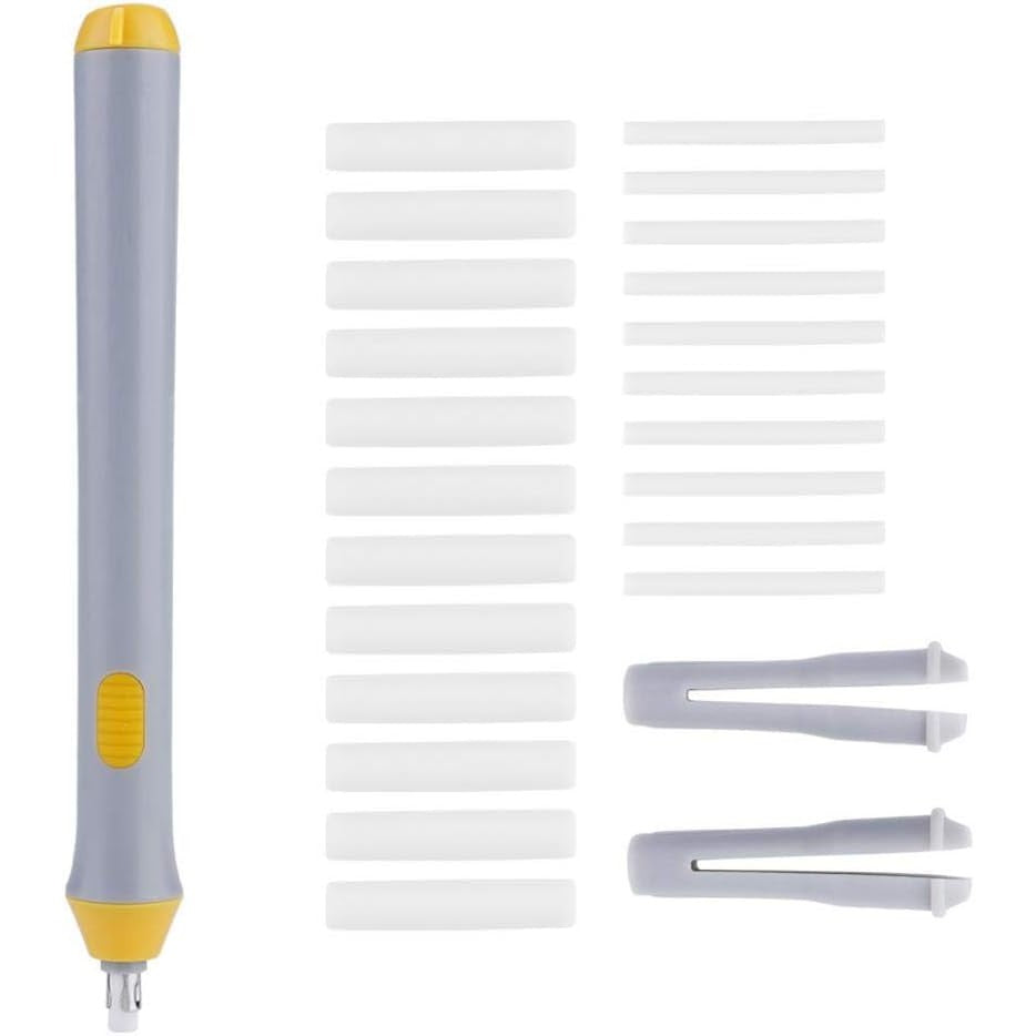Radiera Electrica, Flippy, pentru Schite si Arta, Grosime Varf 3 mm/5 mm, Baterii 2 x AA (neincluse), din ABS, Gri