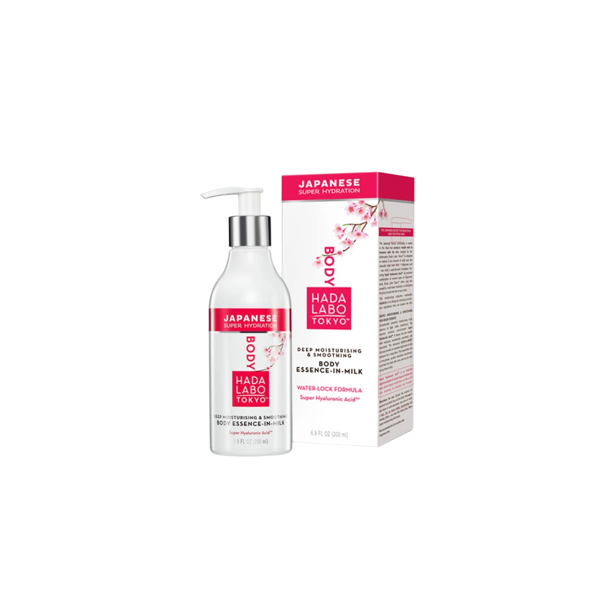 Hada Labo Tokyo, Body, Acid hialuronic, Hidratant & netezitor, Laptele pentru corp, Pe tot corpul, 200 ml