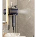 Suport de Baie, Flippy, pentru Uscator de Par, cu Organizator Dublu, din Plastic, Aplicare cu Suport Adeziv, 23 x 8.8 x