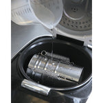 Presa din inox Flippy, pentru preparat sunca presata, cu capac, dimensiune reglabila in 3 trepte, 15 x 15 x 18 cm,