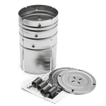 Presa din inox Flippy, pentru preparat sunca presata, cu capac, dimensiune reglabila in 3 trepte, 15 x 15 x 18 cm,