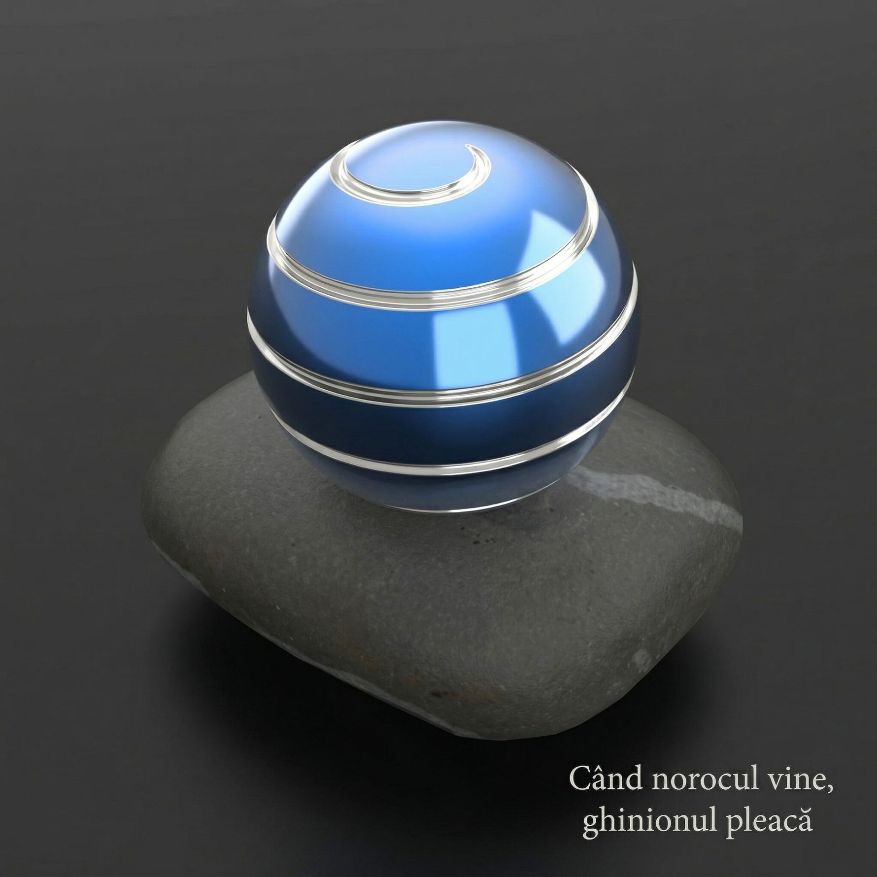 Sfera Fidget Spinner Metalic, Flippy, Corp Aliaj Zinc, Rulment Inox, Jucarie Antistres pentru Focus si Relaxare,