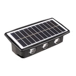 Lampa solara LED bidirectionala dreptunghiulara pentru perete Flippy, 20.5x10 cm, 6 LED-uri, 5.5V, ABS, 500mAh,