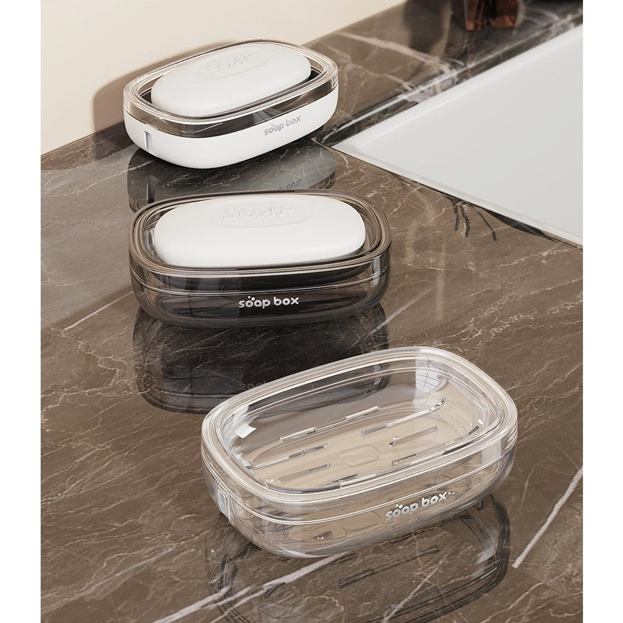 Savoniera, Flippy, Pentru Blat, PET, Scurgere Optima, din Plastic, 13 x 9 x 4 cm, Gri