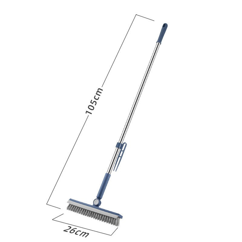 Perie de Curatare pentru Podele si Rosturi, Flippy, Lungime Maner 105 cm, Capat Pivotant 180 Grade, Peri din PP, Otel