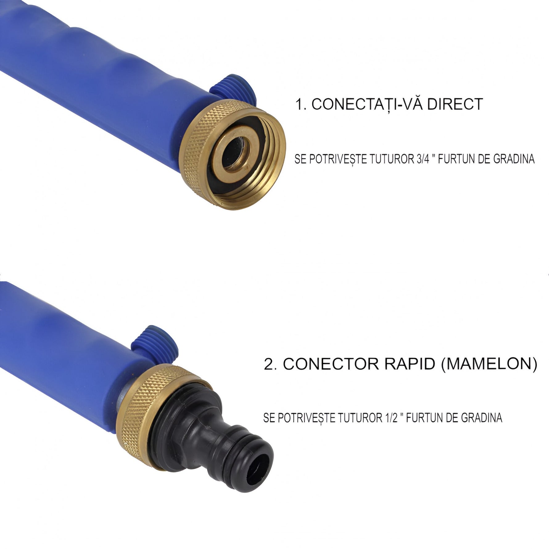 Set Accesoriu cu Presiune Reglabila, Flippy, pentru Furtun, cu Duze si Conector, Pulverizator de Apa, Tija de Stropit,