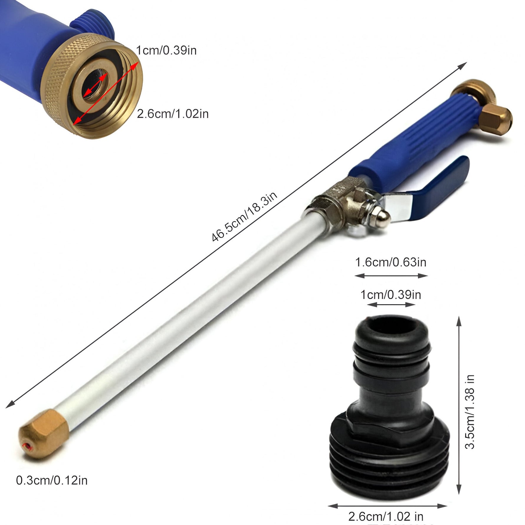 Set Accesoriu cu Presiune Reglabila, Flippy, pentru Furtun, cu Duze si Conector, Pulverizator de Apa, Tija de Stropit,