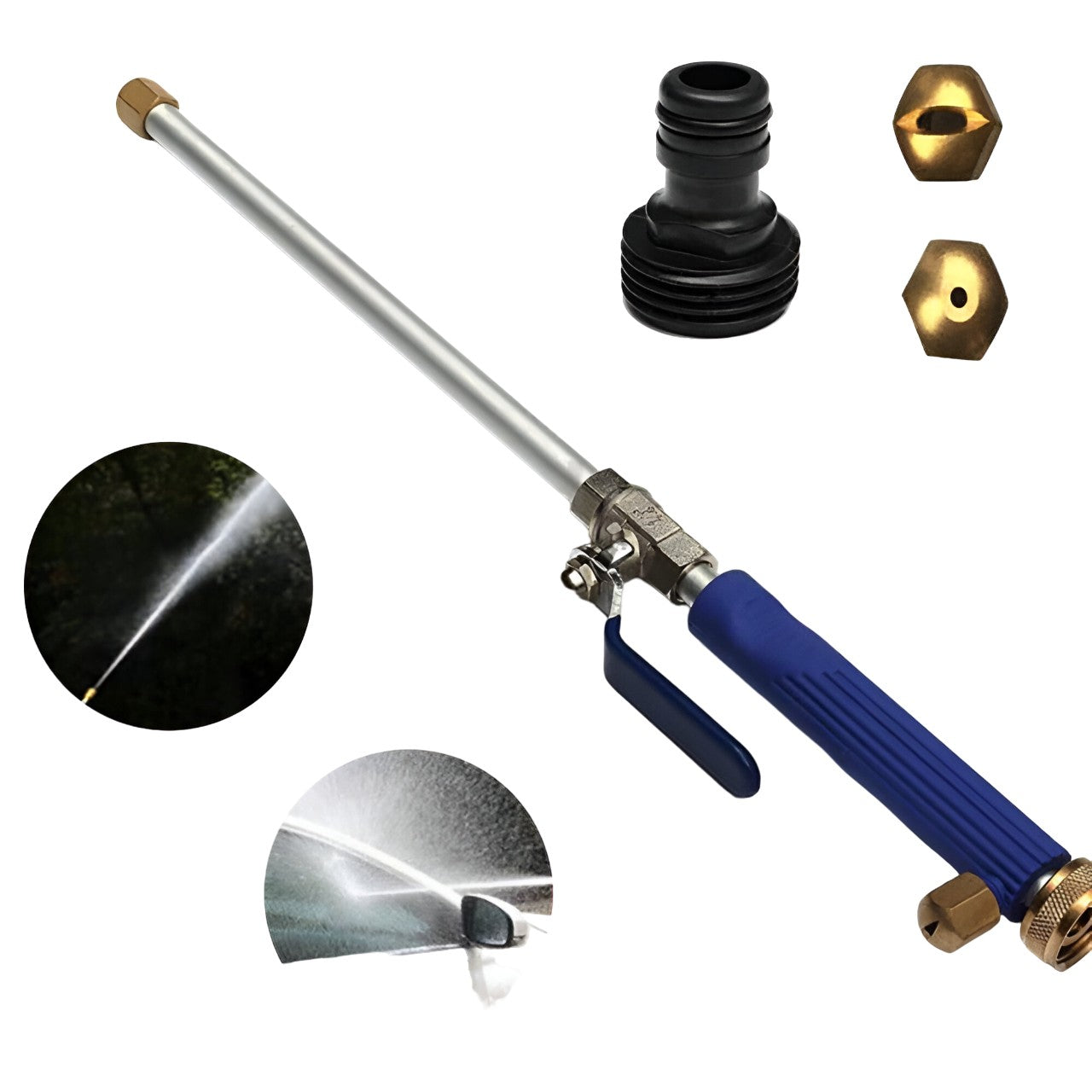 Set Accesoriu cu Presiune Reglabila, Flippy, pentru Furtun, cu Duze si Conector, Pulverizator de Apa, Tija de Stropit,