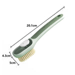 Perie Multifunctionala 2 in 1, Flippy, Perie Densa/Perie din Piele de Caprioara, cu Recipient Lichid, Maner Lung, 20.1x