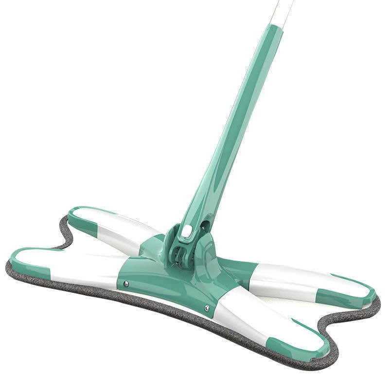 Mop Plat cu Laveta din Microfibra, Flippy, Pentru Uz Casnic, Sistem de Stoarcere X, Tija Telescopica 140 cm, Rotire