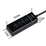 HUB extern SPACER SPH-4USB30-01 porturi USB3.0 x4 conectare prin USB3.0 cablu 1m negru