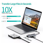 HUB USB Type C - 1x HDMI 3x USB 3.0 SD PD 100W Choetech M19 gri