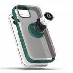 Husa Anti Fall Metal Bracket pentru Apple iPhone 13, Rezistenta la socuri, Margini colorate, Cu inel de prindere