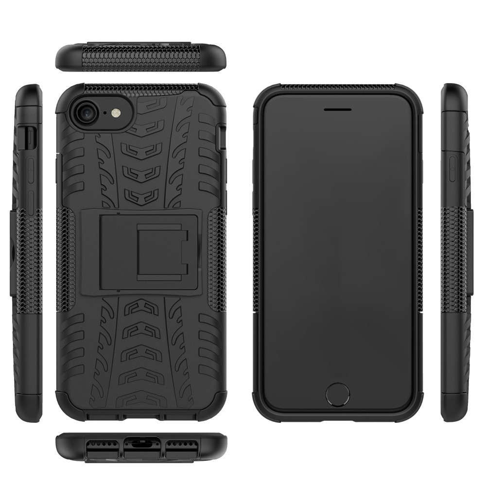 Husa de Protectie, Flippy, pentru Apple iPhone 11, Defender Model 3 cu Suport, Silicon, Plastic, Negru