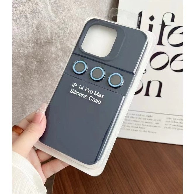 Husa Apple iPhone 13, Flippy, din Silicon Lichid, Interior din Microfibra, Lentile Fosforescente de Protectie Camera,