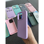 Husa Apple iPhone 14, Flippy, din Silicon Lichid, Interior din Microfibra, Lentile Fosforescente de Protectie Camera,