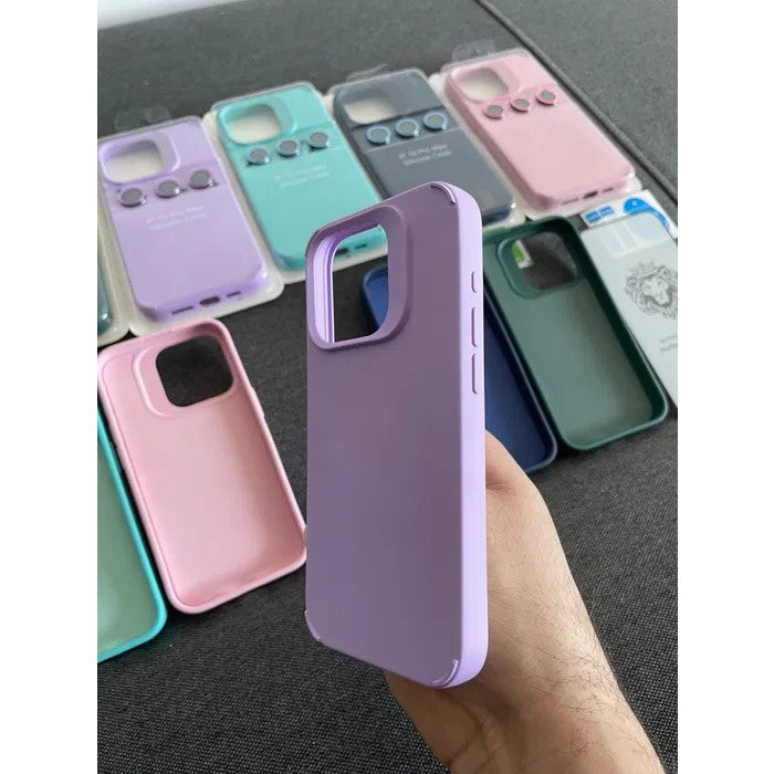 Husa Apple iPhone 14 Pro, Flippy, din Silicon Lichid, Interior din Microfibra, Lentile Fosforescente de Protectie