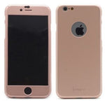 Husa Apple iPhone 6/6S IPAKY Full Cover 360 Roz Auriu + Folie Cadou