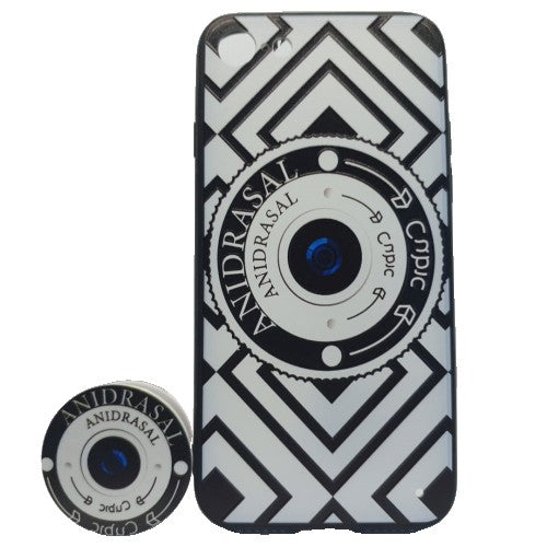 Husa Apple iPhone 6/6S Multicolor Model Camera Foto + Suport inclus