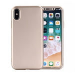 Husa Apple iPhone 6 Plus Full Silicone 360 Auriu + Folie de protectie