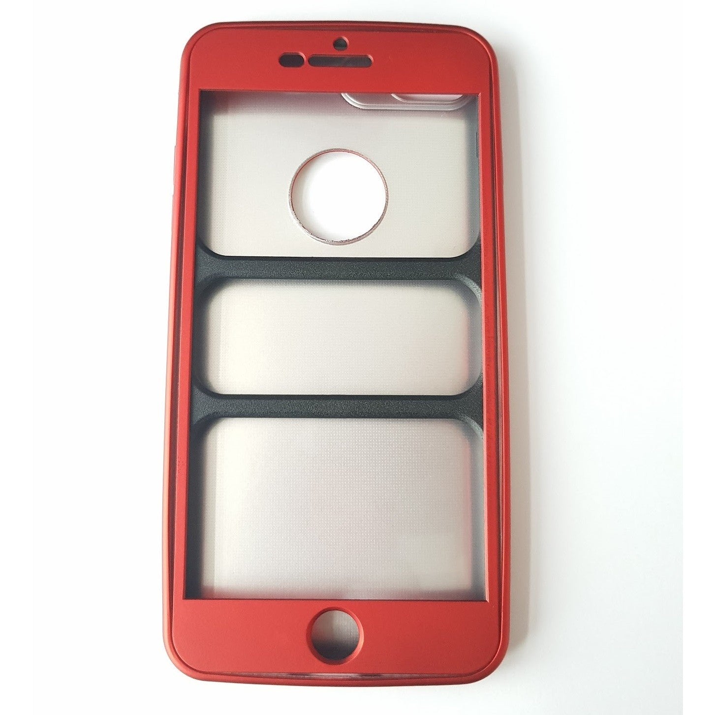 Husa Apple iPhone 7 Plus Full Silicone 360 Rosu