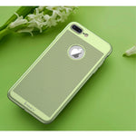 Husa de Protectie, Flippy, pentru Apple iPhone 7 Plus, Full Cover 360 Air cu Gauri si Folie de Protectie, Plastic, Verde