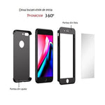 Husa Apple iPhone 8 Plus IPAKY Full Cover 360 Negru + Folie Cadou