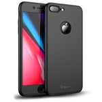 Husa Apple iPhone 8 Plus IPAKY Full Cover 360 Negru + Folie Cadou