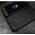 Husa Apple iPhone 8 Plus IPAKY Full Cover 360 Negru + Folie Cadou