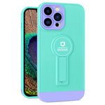 Husa Armor Design cu Stand pentru Apple iPhone 11 Pro Max, Blue/Mov, Suport Auto Magnetic, Wireless Charge, Protectie