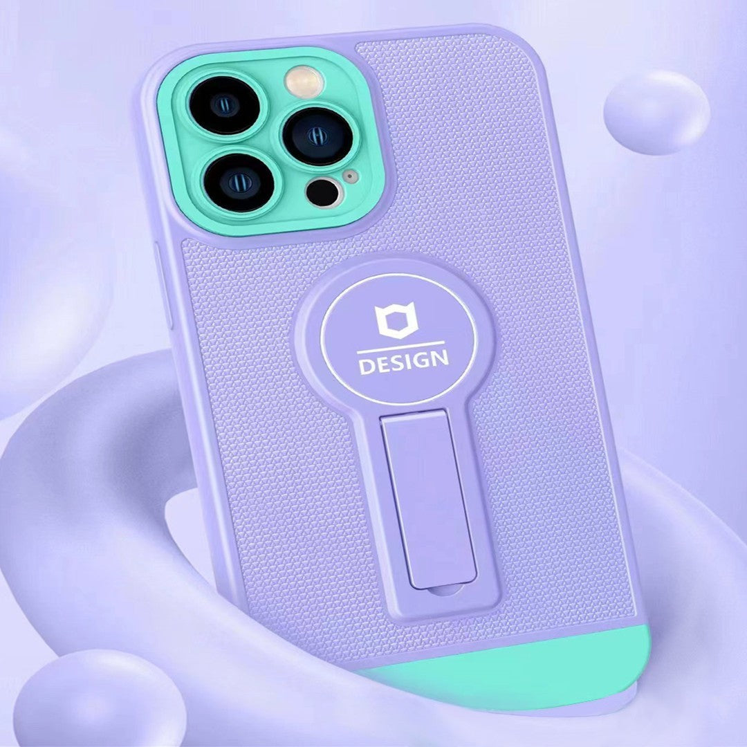 Husa Armor Design cu Stand pentru Apple iPhone 11 Pro Max, Mov/Albastru, Suport Auto Magnetic, Wireless Charge,