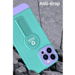 Husa Armor Design cu Stand pentru Apple iPhone XR, Blue/Mov, Suport Auto Magnetic, Wireless Charge, Protectie Antisoc,